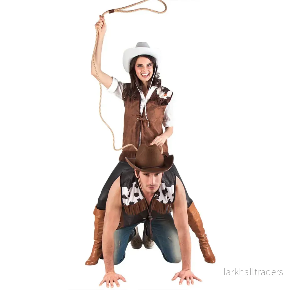 Cowboyväst, brun M - Bild 2