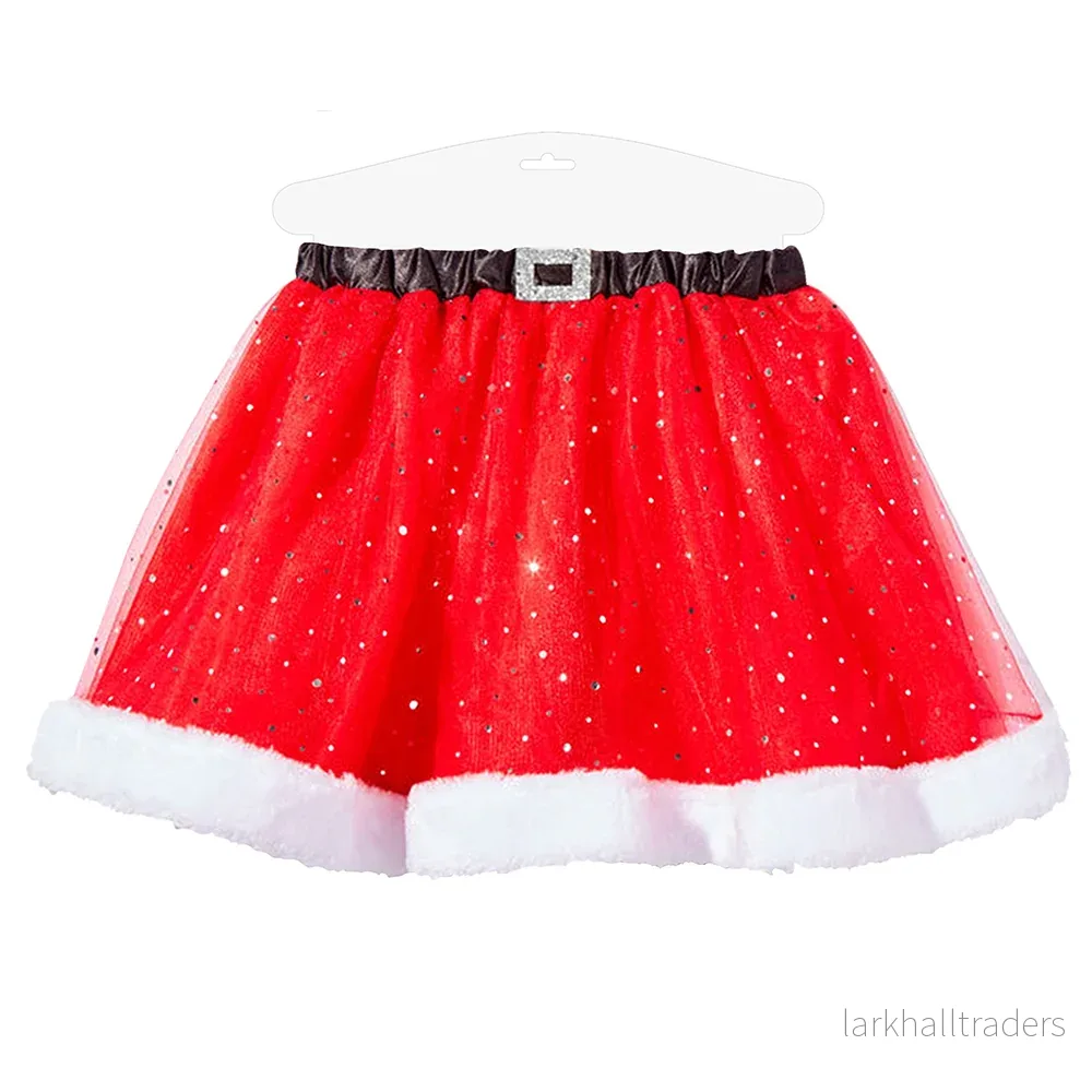 Tyllkjol för barn, röd glitter - Bild 2