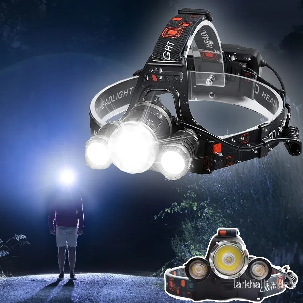 Professionell LED Pannlampa (5000 Lumen) – Multifunktionell och Uppladdningsbar Professionell LED Pannlampa (5000 Lumen) – Multifunktionell och Uppladdningsbar