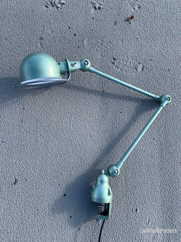 Jieldé lampa med två armar och bordsfäste - Grön