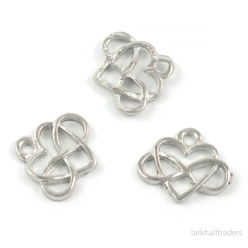 Berlock, polyamori, silver, 15x11mm, 5st Berlock, polyamori, silver, 15x11mm, 5st