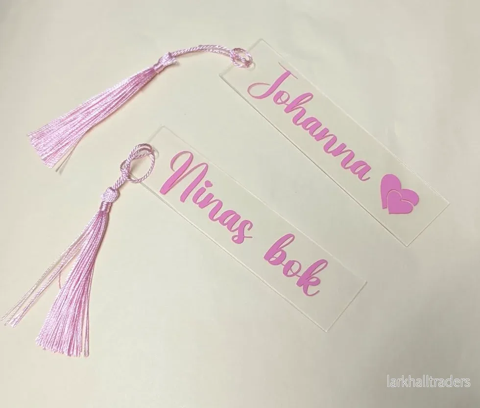 Unikt Bokmärke Transparent Rosa