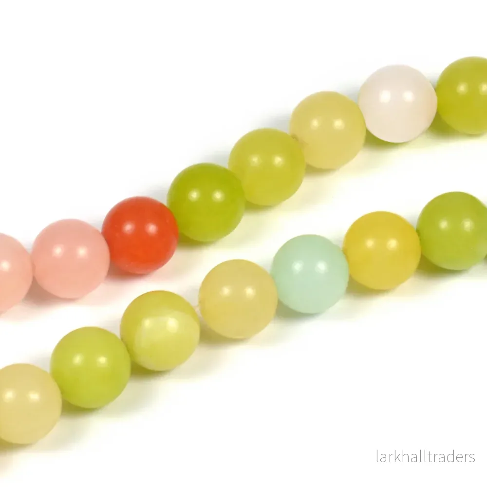 Jade pärlor, mixade pastellfärger, 8mm Jade pärlor, mixade pastellfärger, 8mm