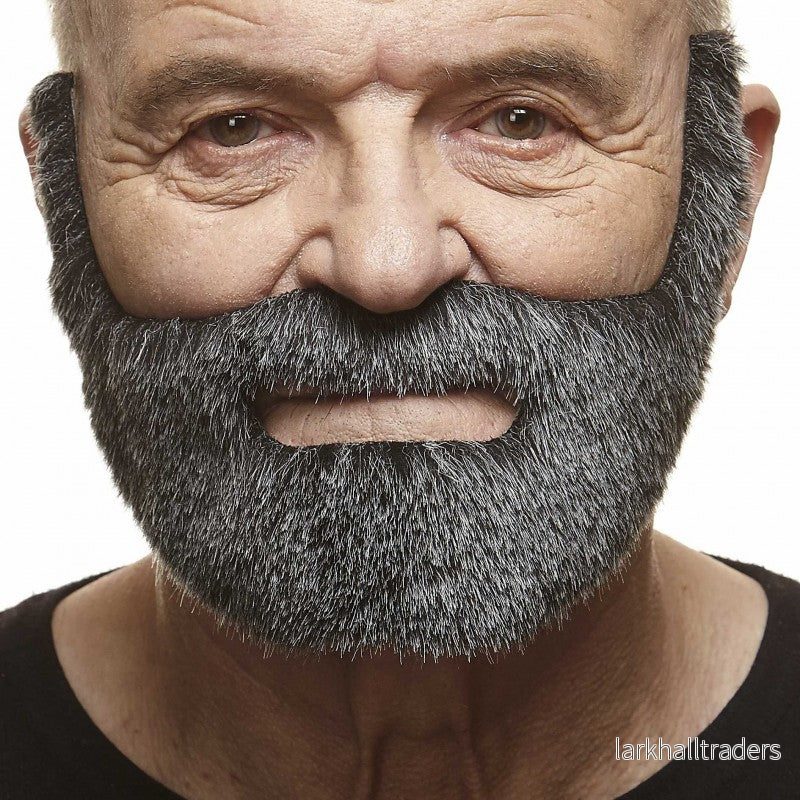 Mustasch med skägg, fisherman svart/vit Mustasch med skägg, fisherman svart/vit