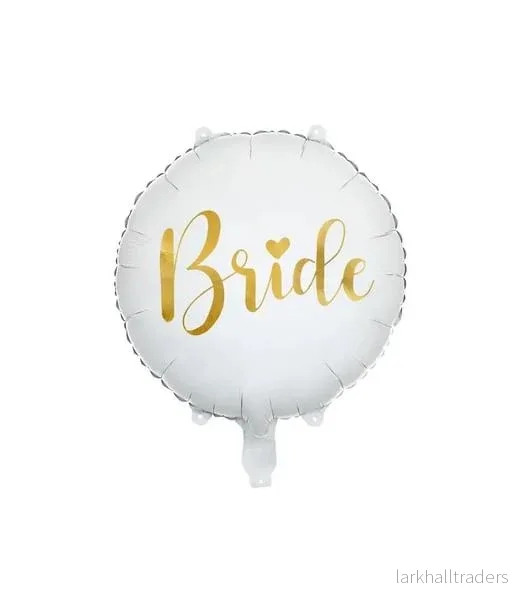 Folieballong, bride vit 45 cm
