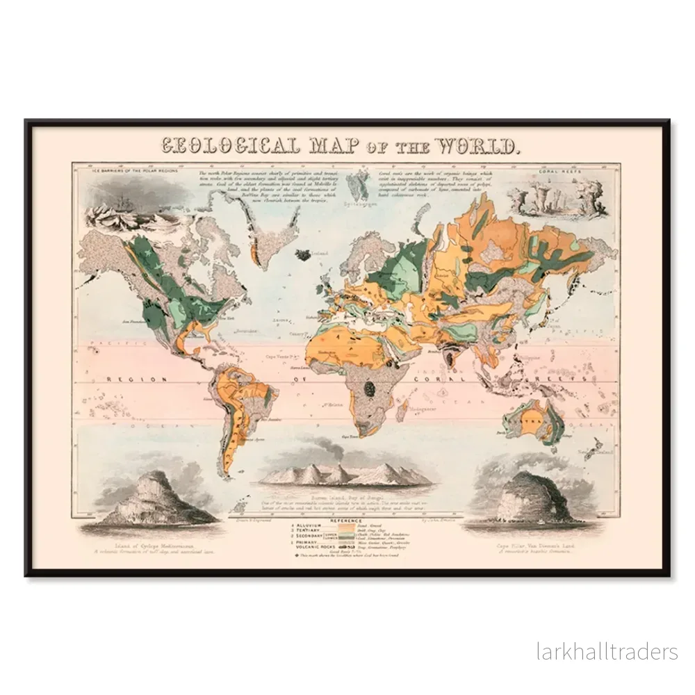 Geologisk världskarta Poster - Bild 2