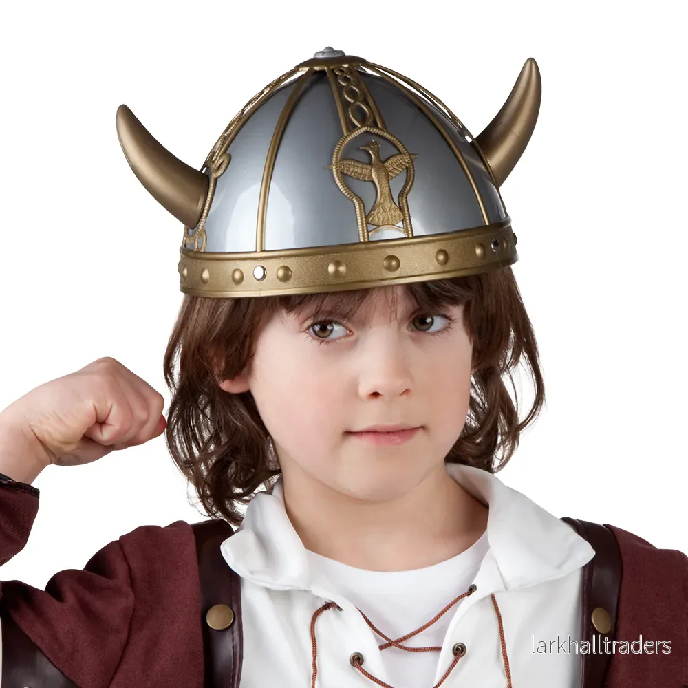 Vikingahjälm, guld/grå Vikingahjälm, guld/grå
