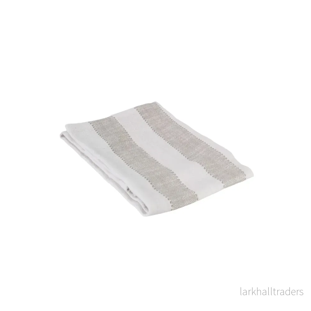 Kökshandduk Ida Rand Beige/Vit Kökshandduk Ida Rand Beige/Vit