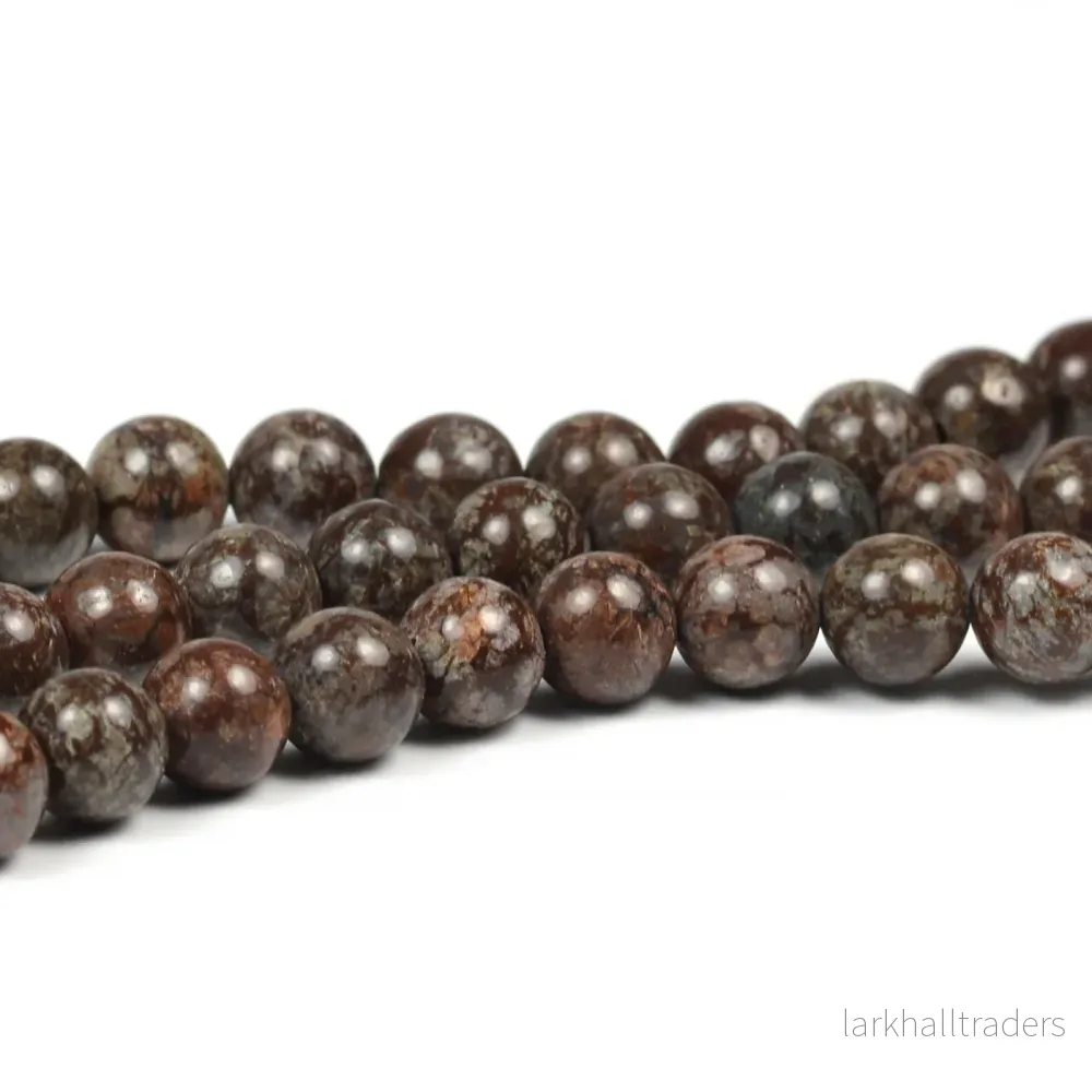 Snowflake obsidian pärlor, brun, 6mm - Bild 2
