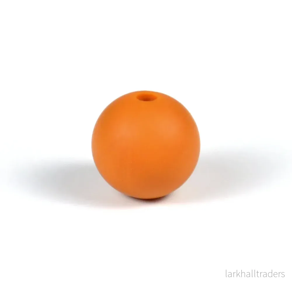 Silikonpärlor, sienna, 12mm