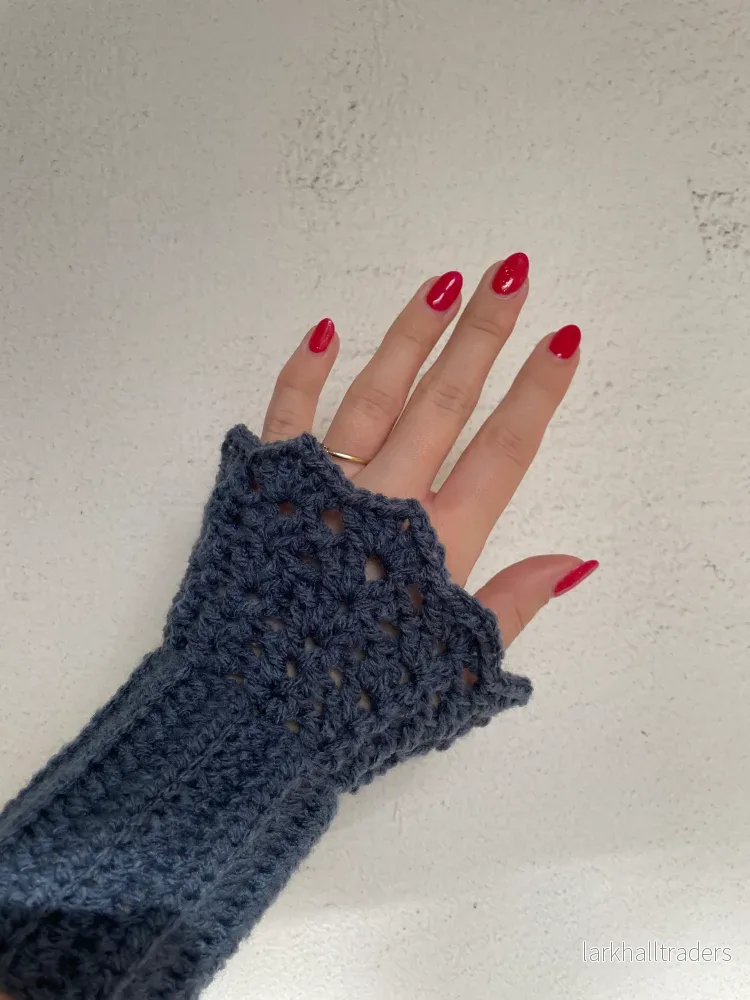 Blå jeans handledsvärmare Blå jeans handledsvärmare