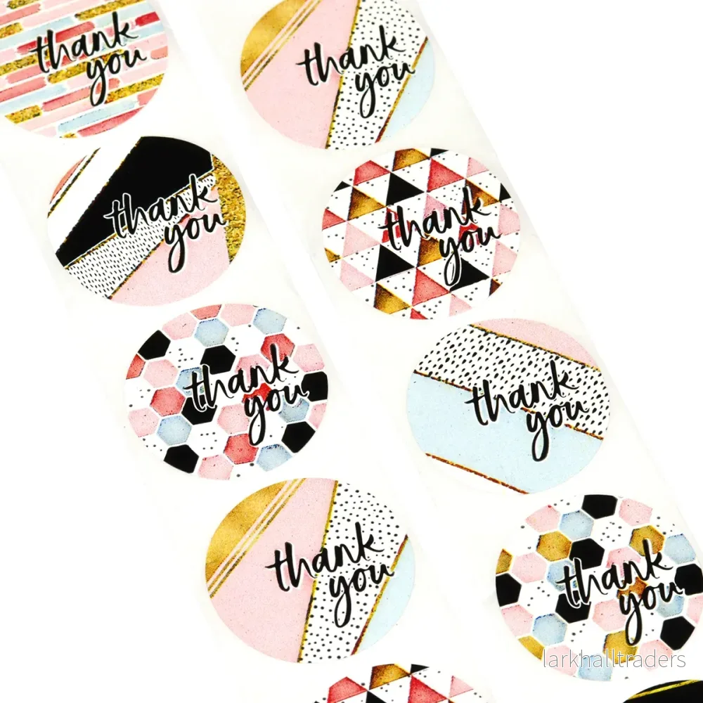 Grafiska klistermärken ”thank you”, 25mm, 24st