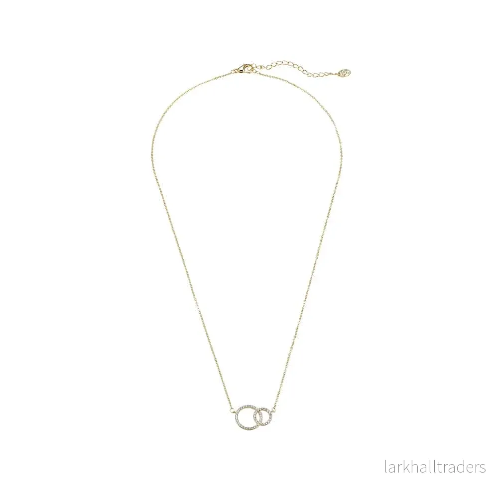 Halsband, guld- eller silverfärgad, 2 ringar som hänge, justerbar