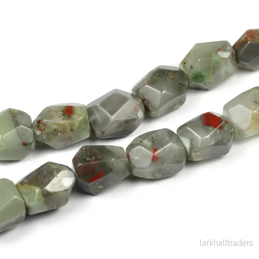 Blodsten bumling, facetterad, 12x17mm, 1st Blodsten bumling, facetterad, 12x17mm, 1st