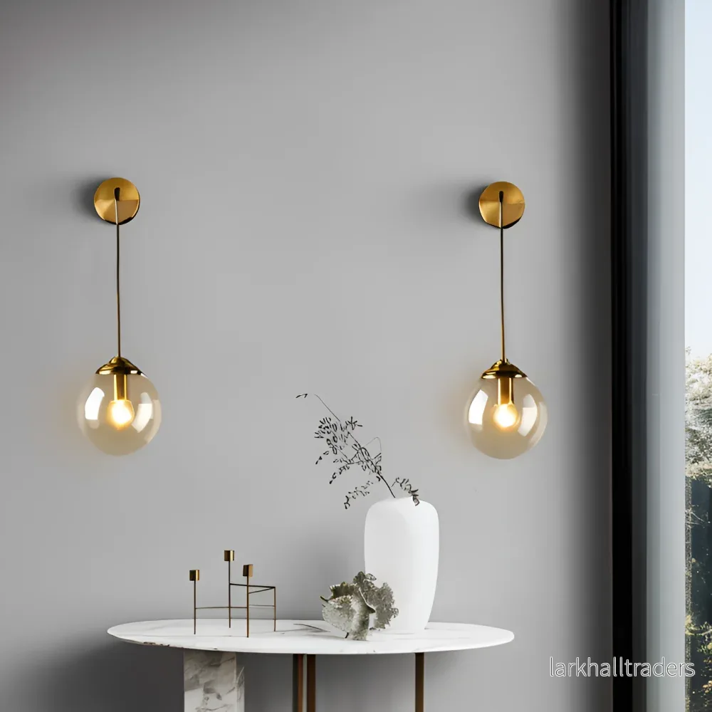 VetroLux – Vägglampa i Glas och Metall med Retro Industriell Design - Bild 3