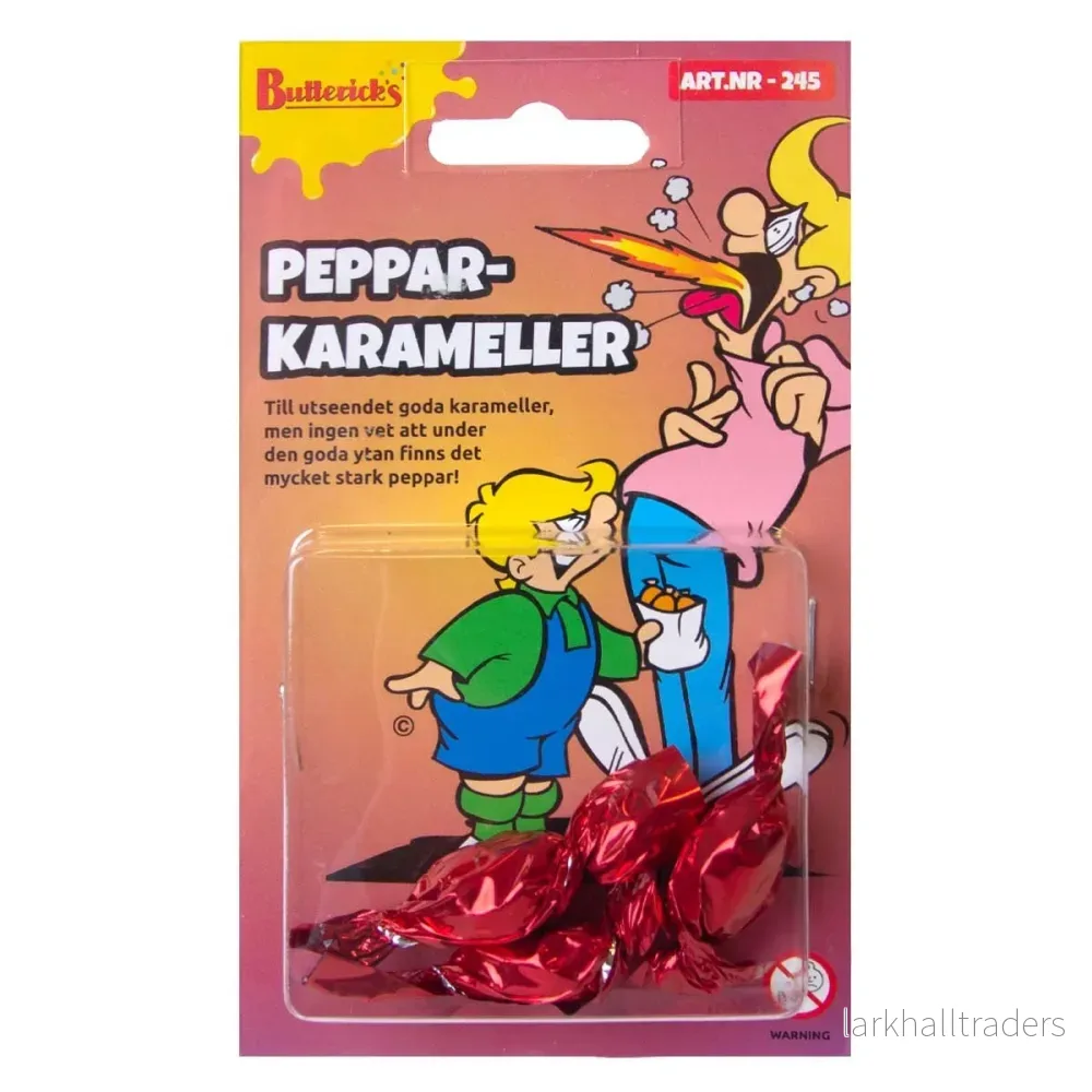 Pepparkarameller, 3 st Pepparkarameller, 3 st