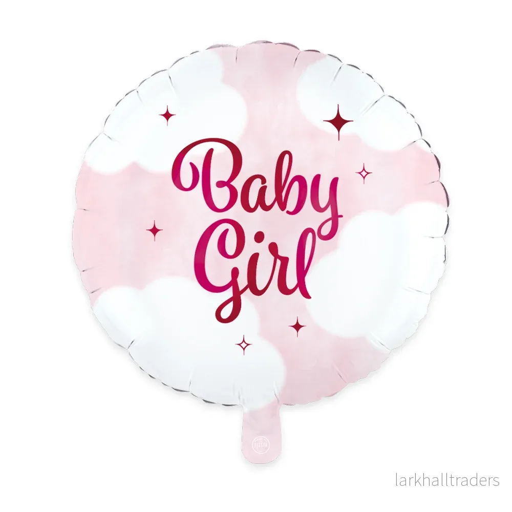 Folieballong, baby girl rosa 46 cm Folieballong, baby girl rosa 46 cm