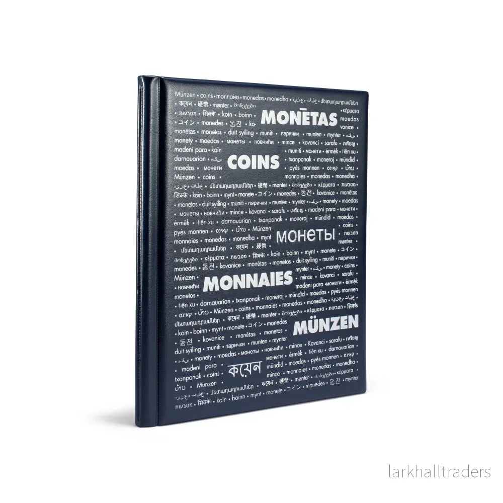 Myntalbum Route för 200 mynthållare, blå
