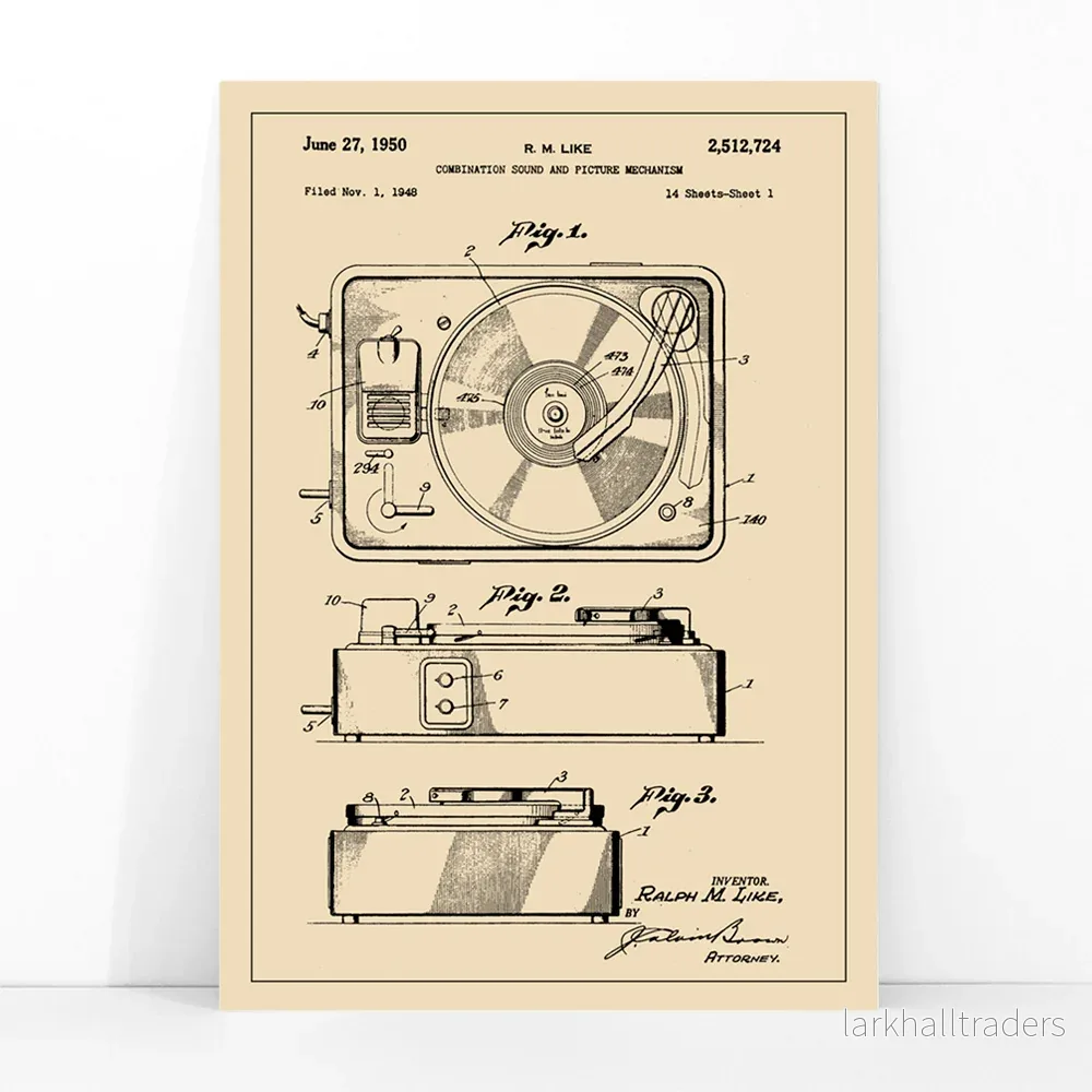 Skivspelarpatent Poster - Bild 3