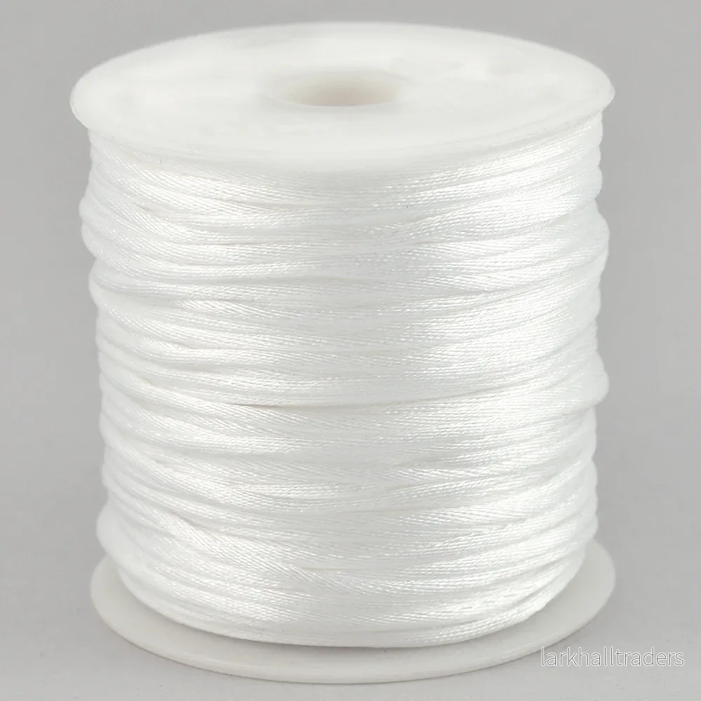 Satinsnöre, vit, 1,5mm Satinsnöre, vit, 1,5mm
