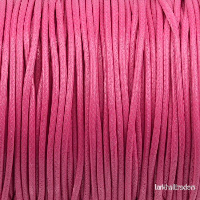 Vaxat polyestersnöre, mörkrosa, 1,5mm, 5m