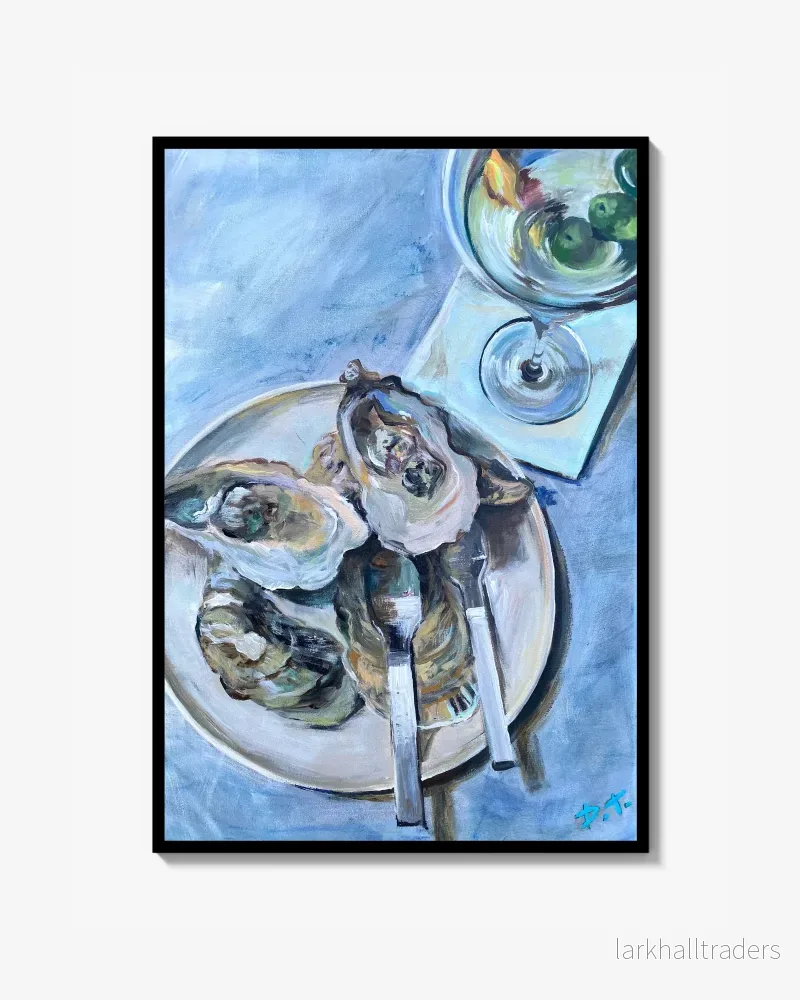 “Blue Oysters” A3 Art Print “Blue Oysters” A3 Art Print