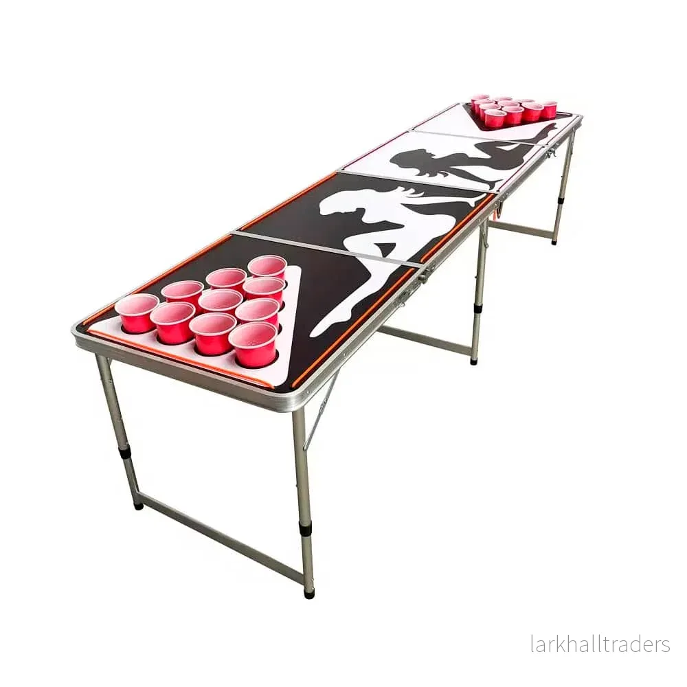 Beer Pong Bord med ljus - muggar / bollar ingår (hopfällbart) - Bild 3