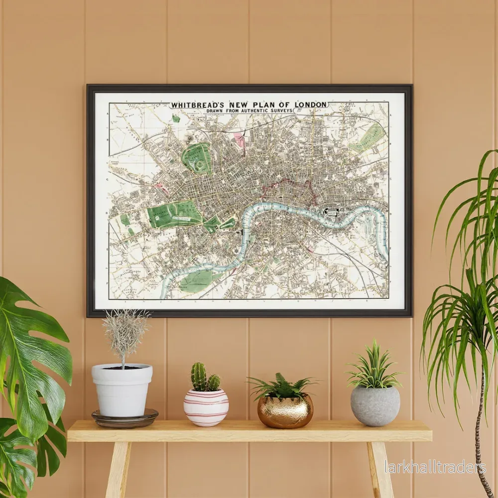 Whitbreads nya plan över London Poster