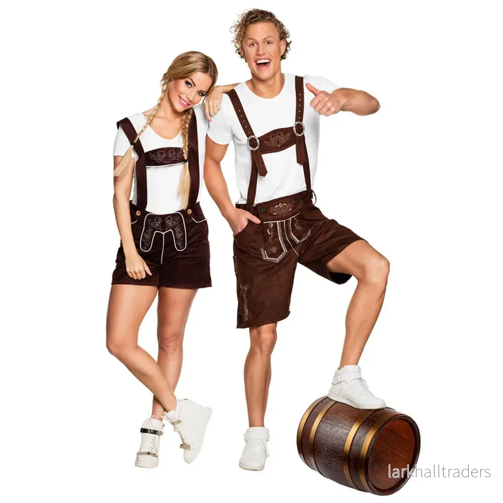 Lederhosen, bruna korta L/XL - Bild 3