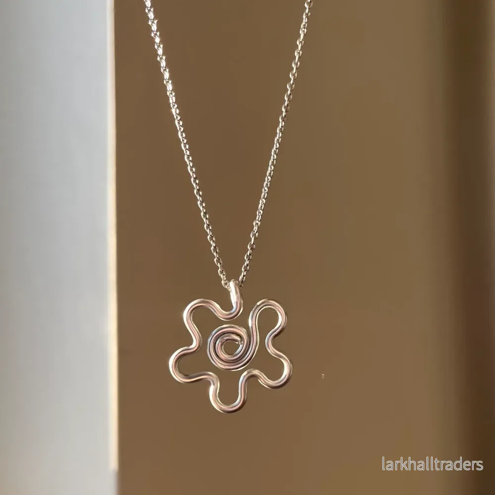 Necklace, Mini flower - Silver - Bild 2