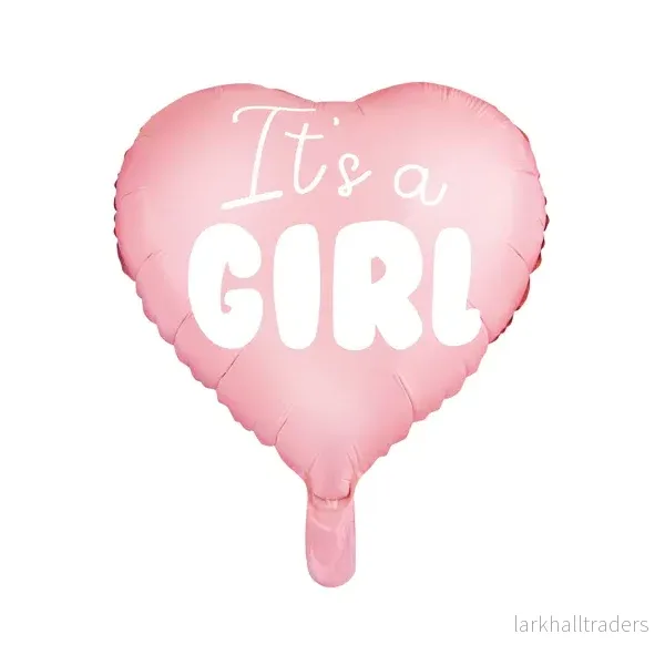 Folieballong, hjärta its a girl 45 cm