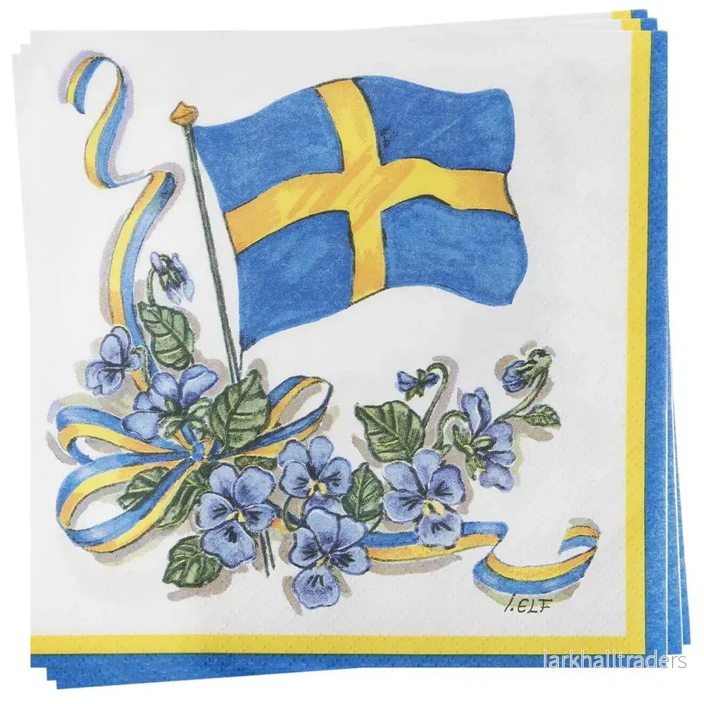 Servetter, svenska flaggan 20 st Servetter, svenska flaggan 20 st