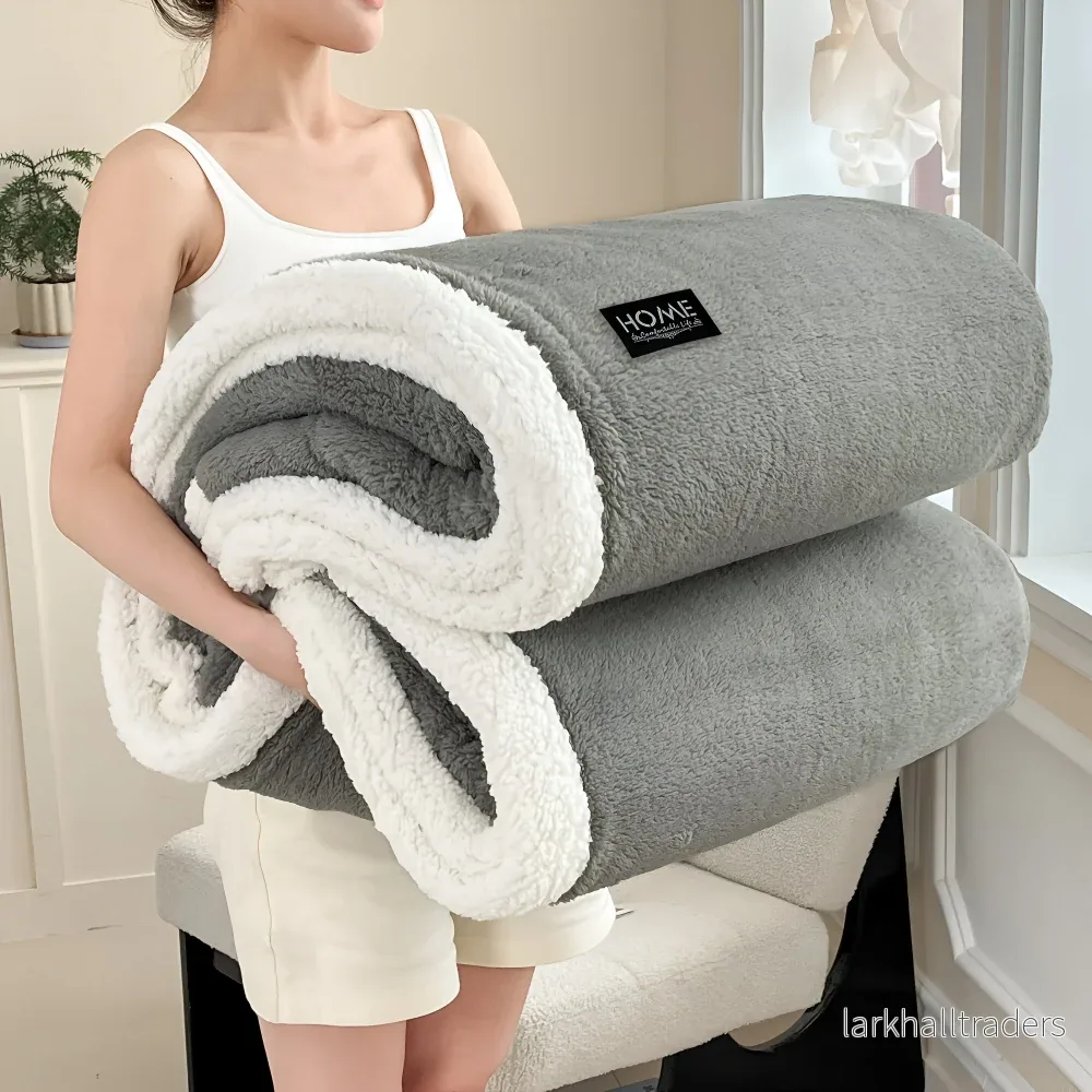 ShearLuxe Duo – Dubbel Skikt Mysfilt i Faux Fårskinn ShearLuxe Duo – Dubbel Skikt Mysfilt i Faux Fårskinn