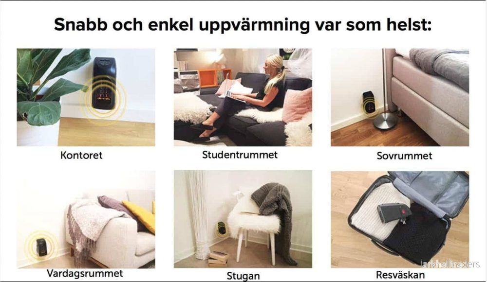 Fläktvärmare (400W) till uttag - Praktisk värmare - Bild 2