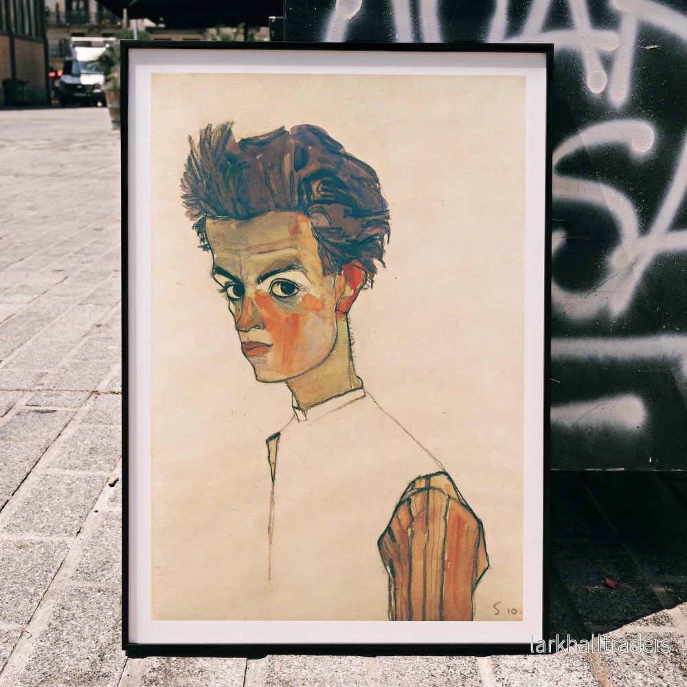 Självporträtt med randig skjorta Poster