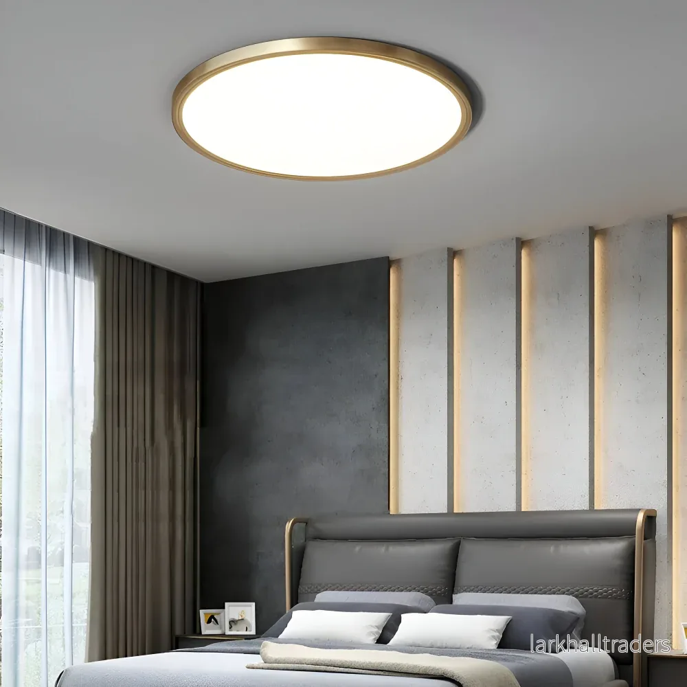 LumoHalo – Ultratunn Rund LED-Taklampa i Bronsfinish - Bild 3