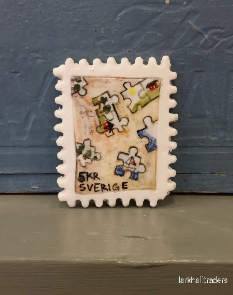 Pieces of Sweden - liten skulptur, handgjord stämpel