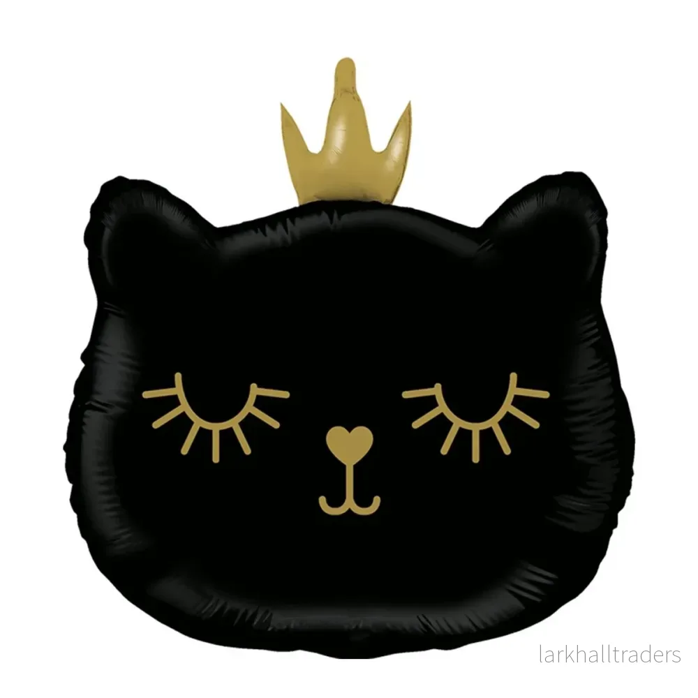 Folieballong, cat princess black 66 cm