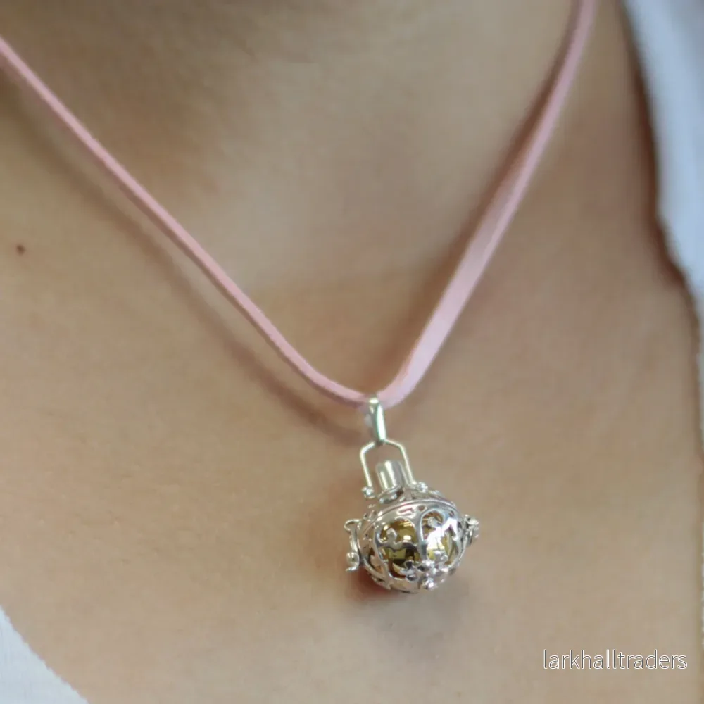 Halsband med änglaklocka i 925 silver – skyddsängel, 16 mm Halsband med änglaklocka i 925 silver – skyddsängel, 16 mm