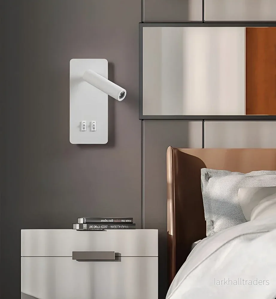 Swivel330° – Minimalistisk Cylinder Vägglampa | 330° Roterande Järnlampa med Dubbla Strömbrytare - Bild 2