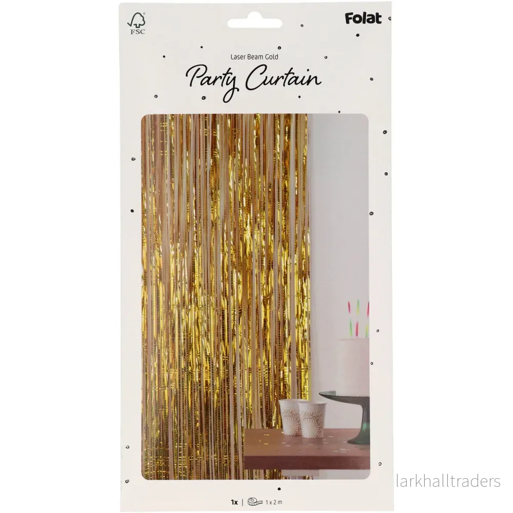Glitterdraperi, guld 1x2 m - Bild 2