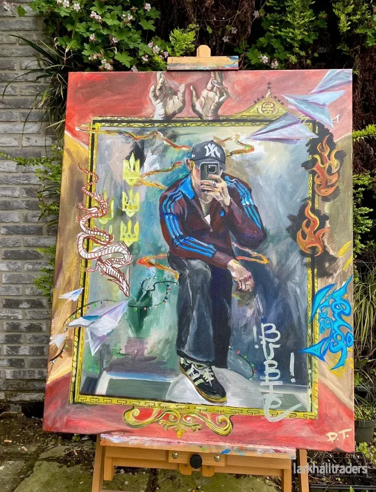 “War” Akryl Original Målning - Bild 2