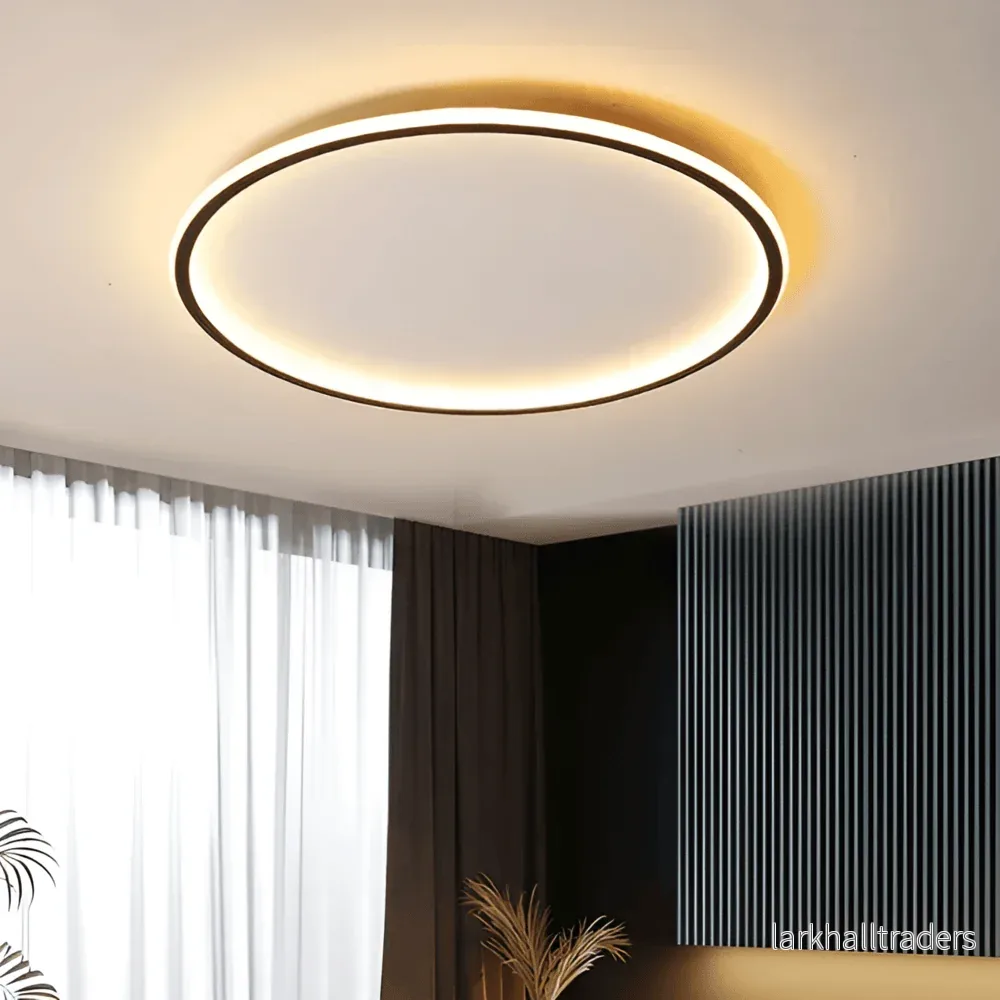 LumoSphere – Dimbar Rund LED-Taklampa i Metall & Glas LumoSphere – Dimbar Rund LED-Taklampa i Metall & Glas