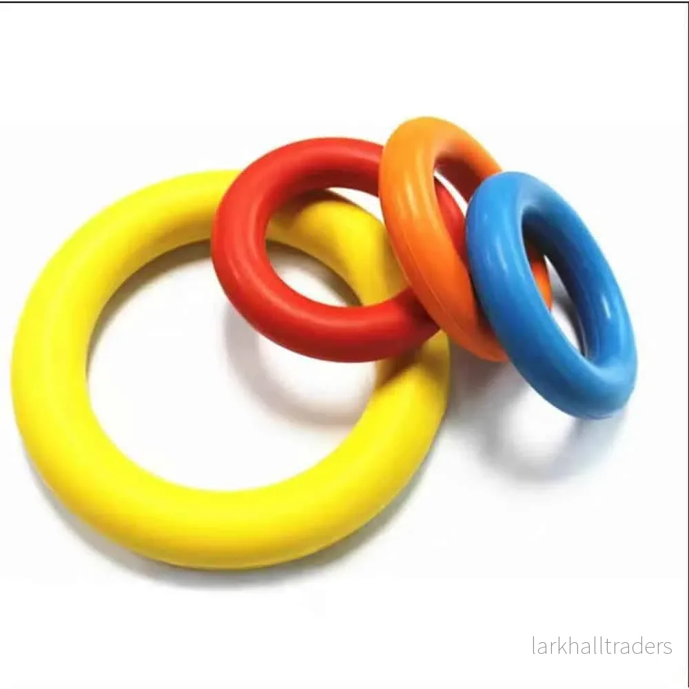 Hundens Anti-Bit Träningsring ø9 cm av gummi - ass. färger - Bild 2
