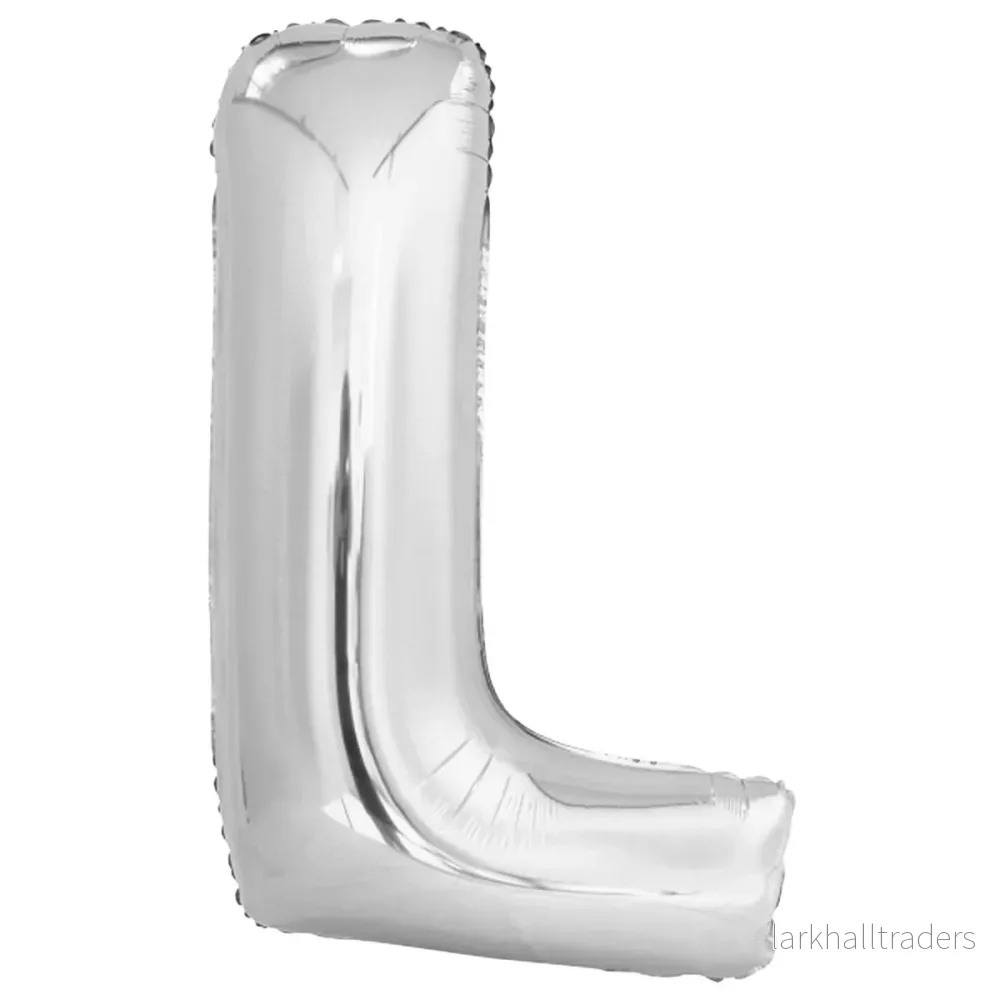 Folieballong, bokstav silver L 86 cm