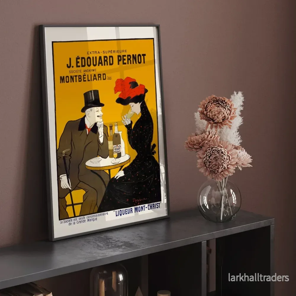 Man och kvinna på ett café Poster
