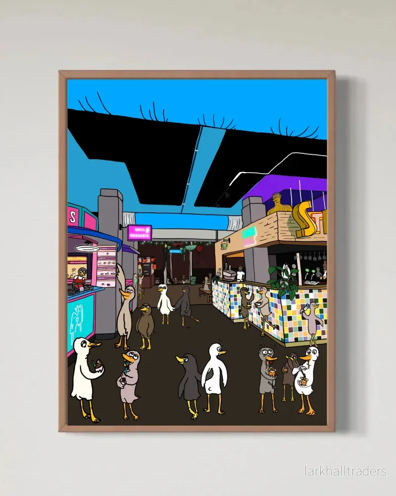 Oslo streetfood: ducks in a foodcourt - Poster - Bild 3