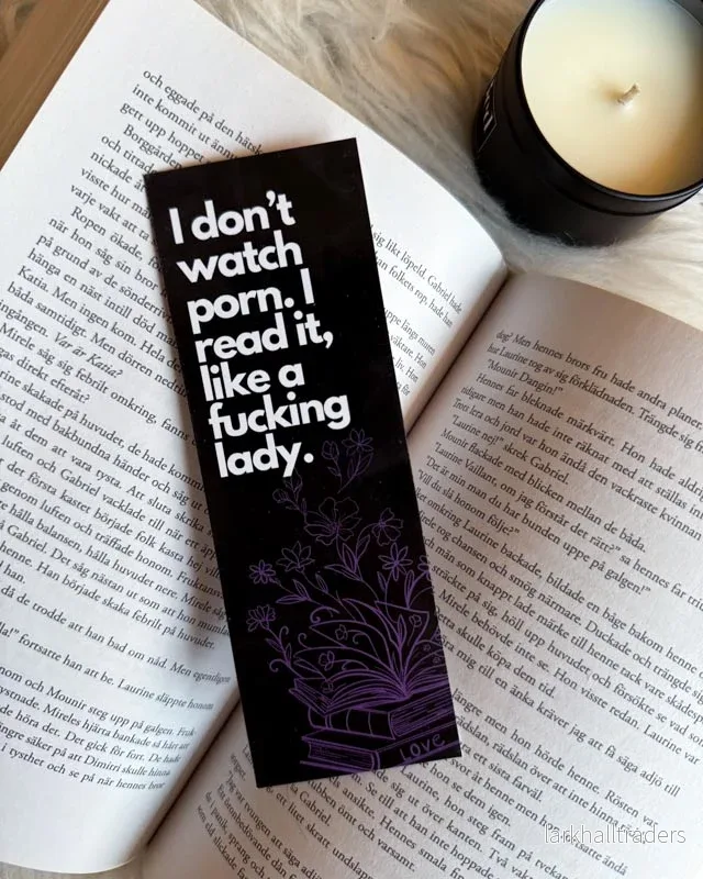 Pappersbokmärke – I don’t watch porn, I read it Pappersbokmärke – I don’t watch porn, I read it