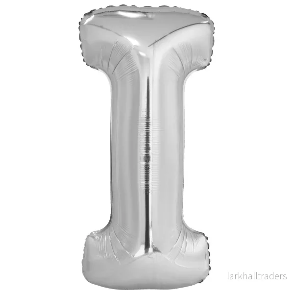 Folieballong, bokstav silver I 86 cm