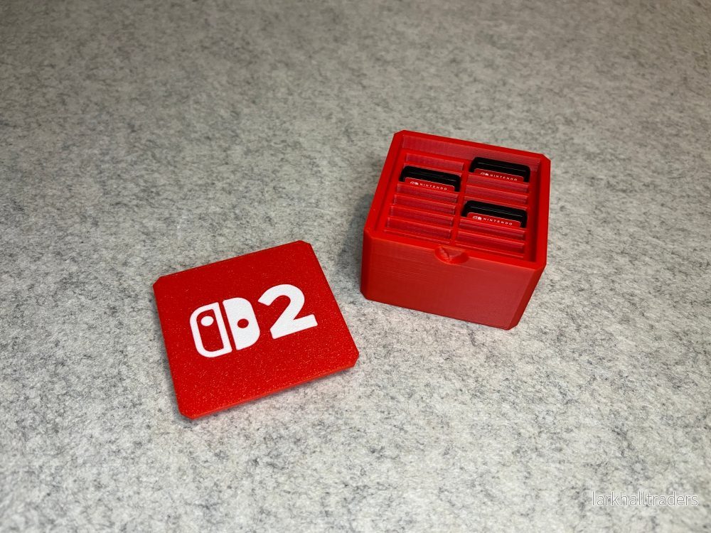 Spellåda för 16 Nintendo Switch 2-cartridge med lock Spellåda för 16 Nintendo Switch 2-cartridge med lock